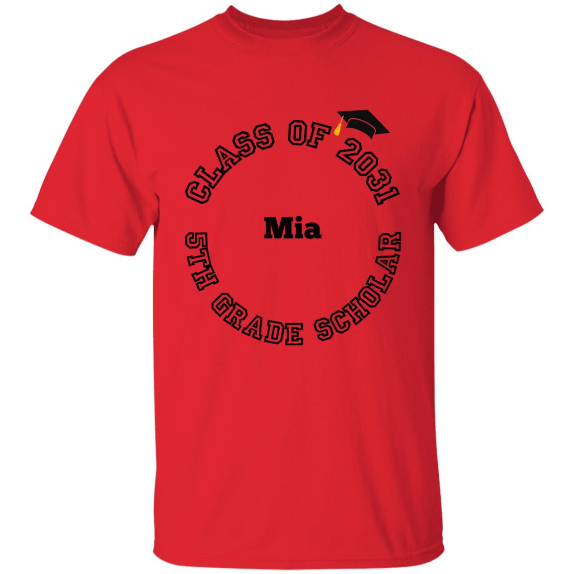 5th GRADE SCHOLAR PERSONALIZED TEE | CLASS OF 2031