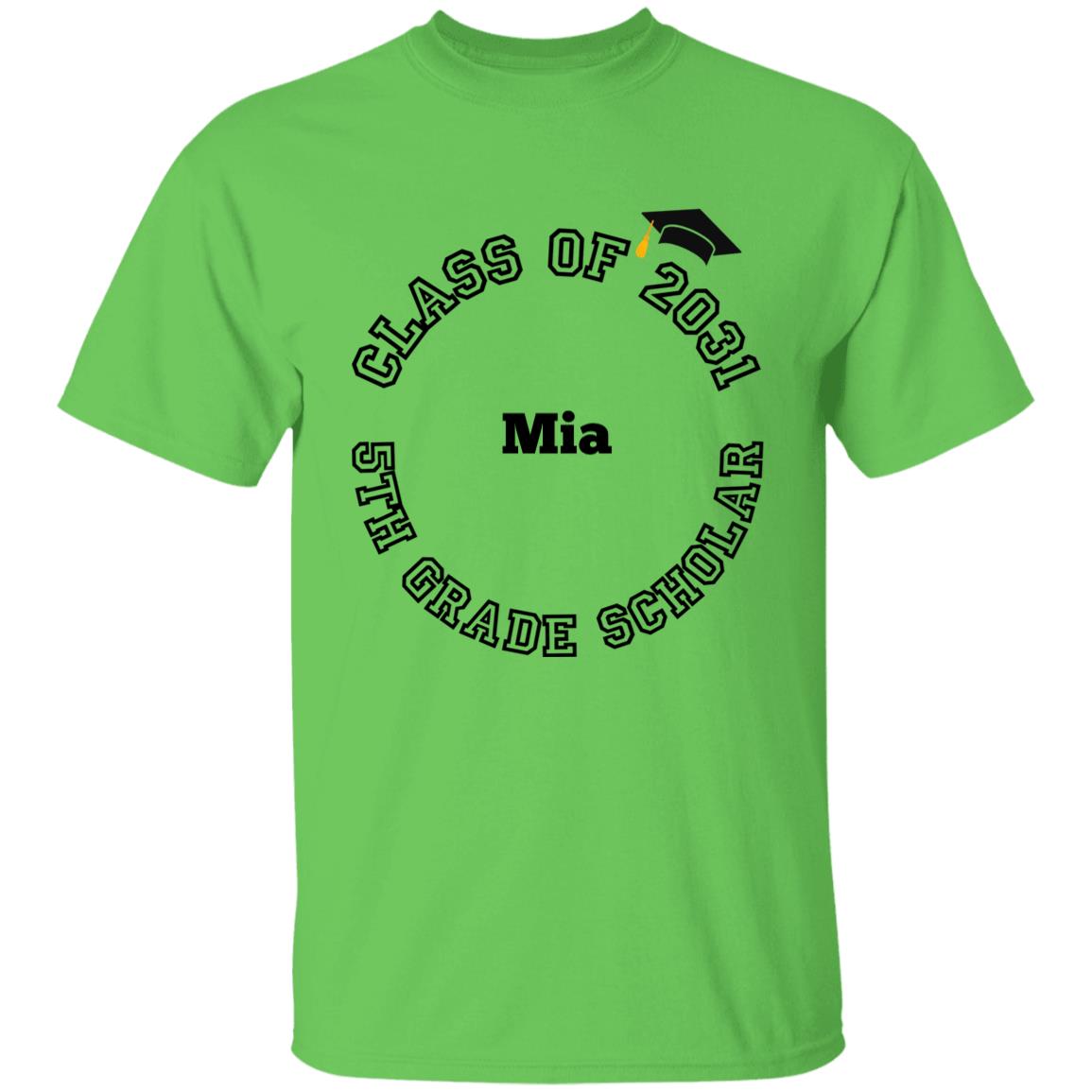 5th GRADE SCHOLAR PERSONALIZED TEE | CLASS OF 2031