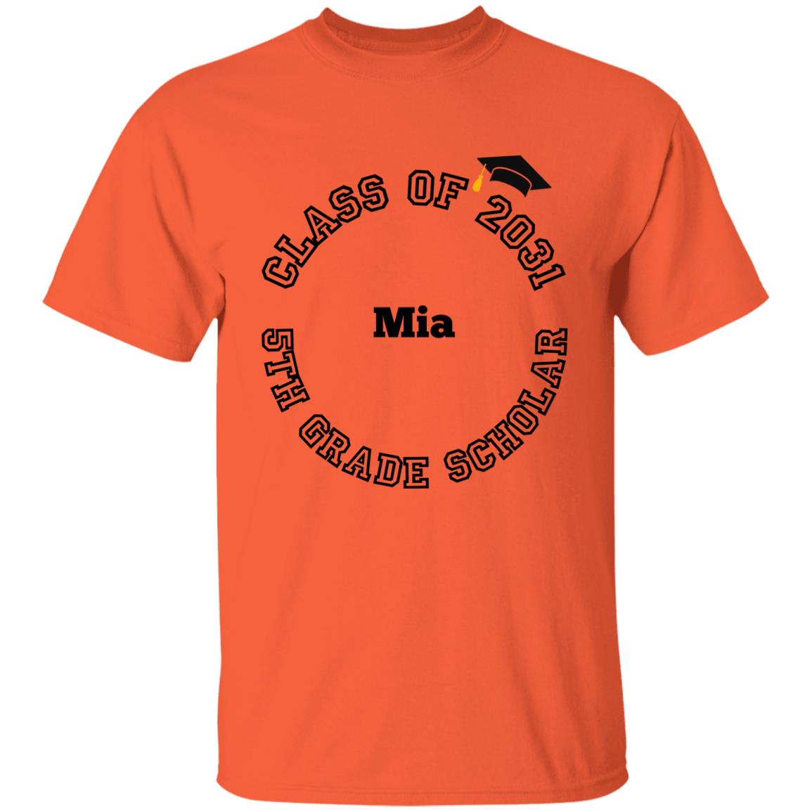 5th GRADE SCHOLAR PERSONALIZED TEE | CLASS OF 2031