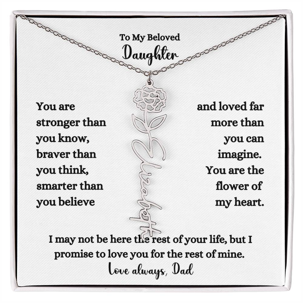 FLOWER NAME NECKLACE FROM DAD