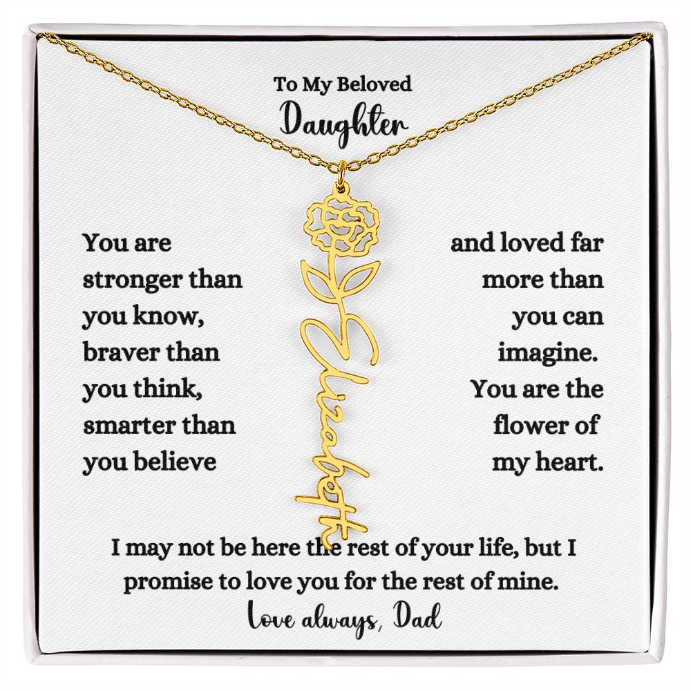 FLOWER NAME NECKLACE FROM DAD