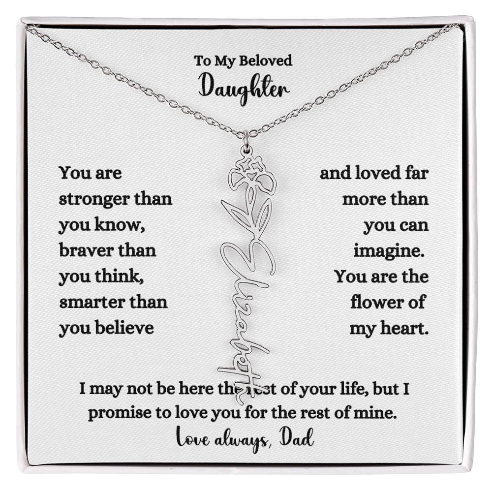 FLOWER NAME NECKLACE FROM DAD