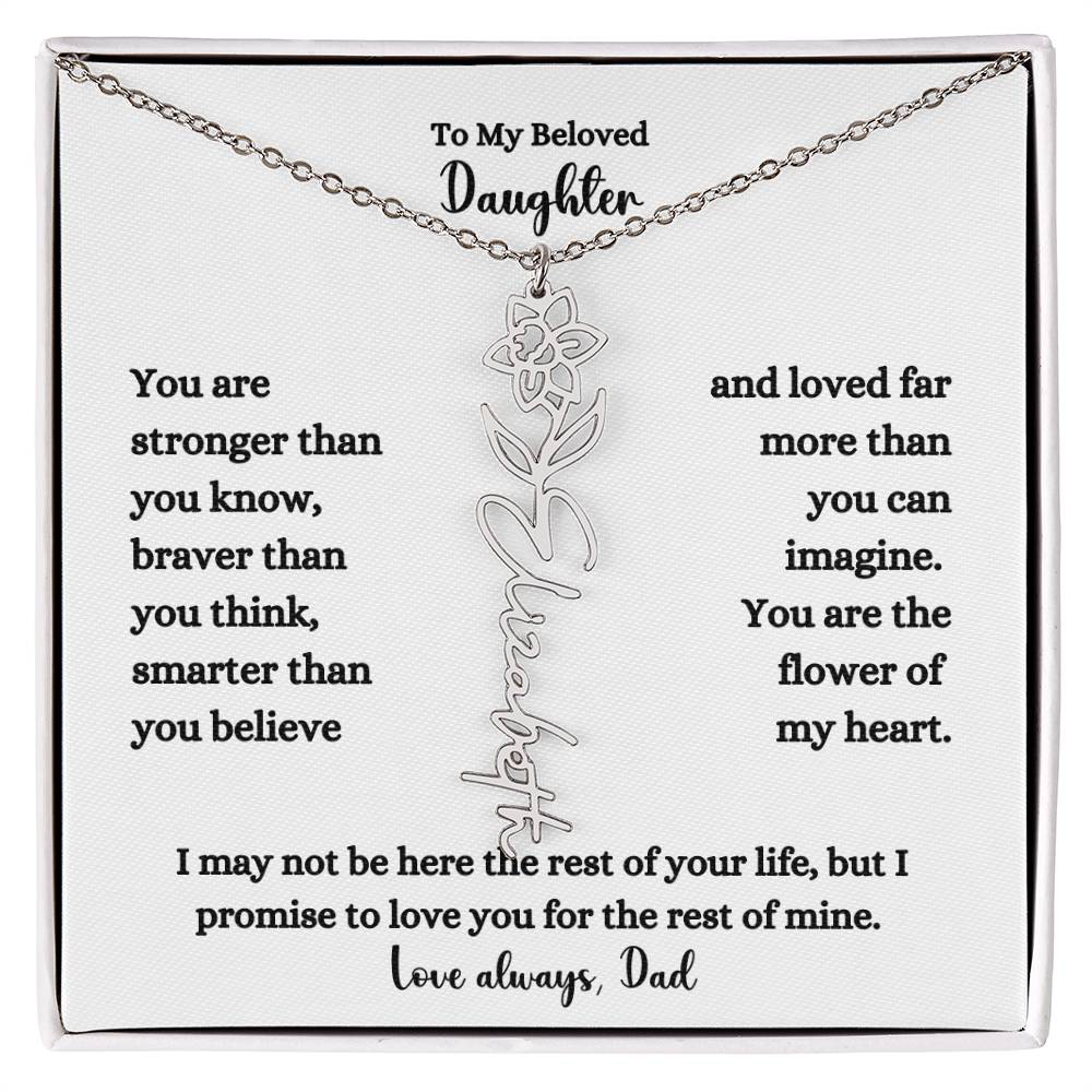 FLOWER NAME NECKLACE FROM DAD