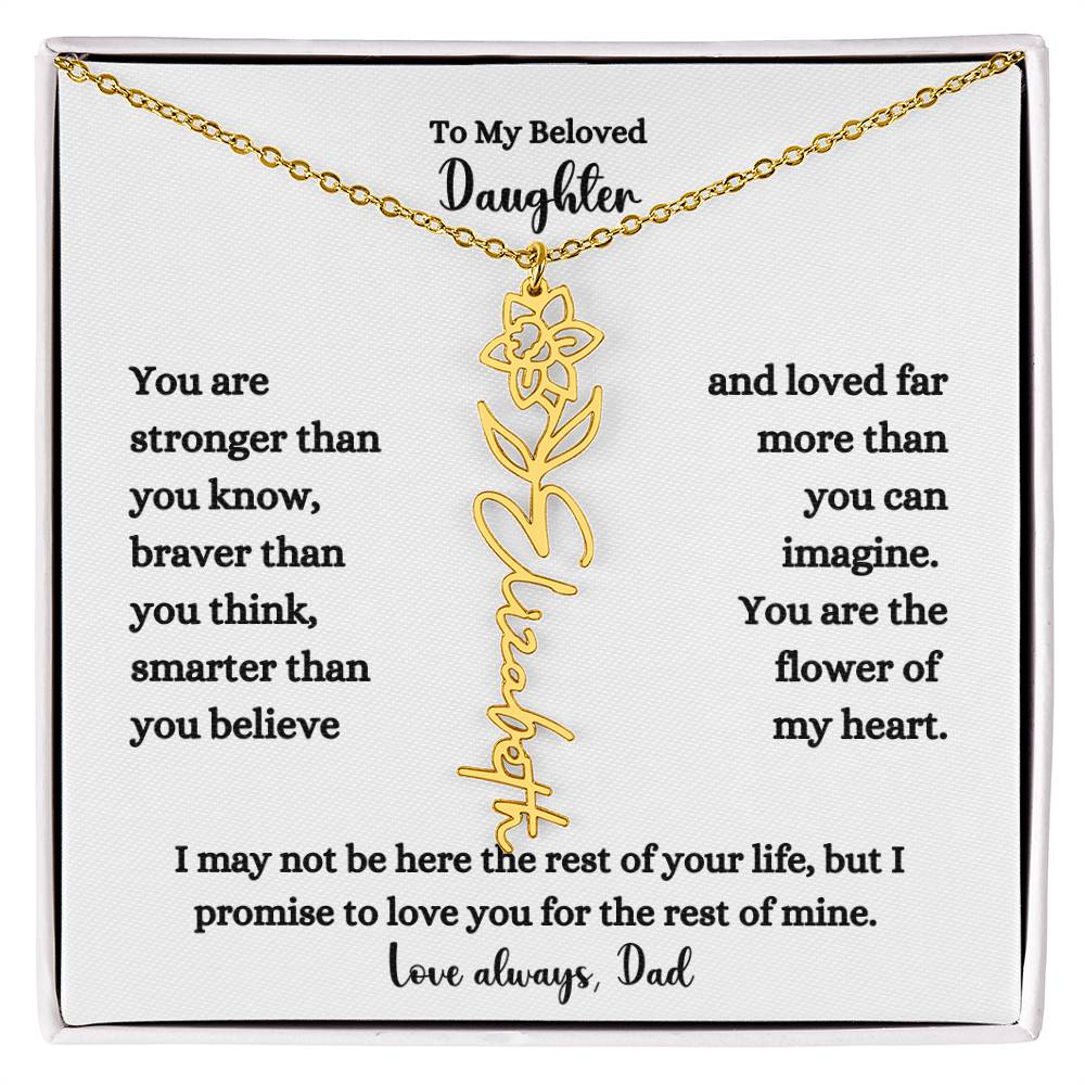 FLOWER NAME NECKLACE FROM DAD