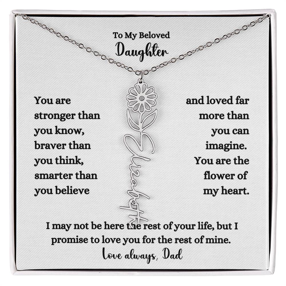 FLOWER NAME NECKLACE FROM DAD