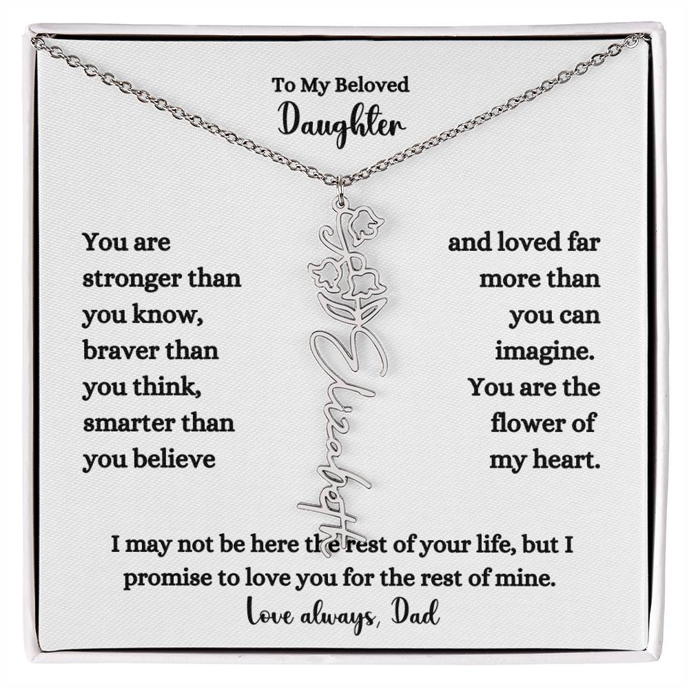 FLOWER NAME NECKLACE FROM DAD