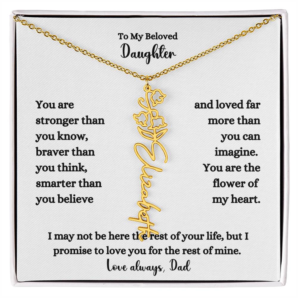 FLOWER NAME NECKLACE FROM DAD