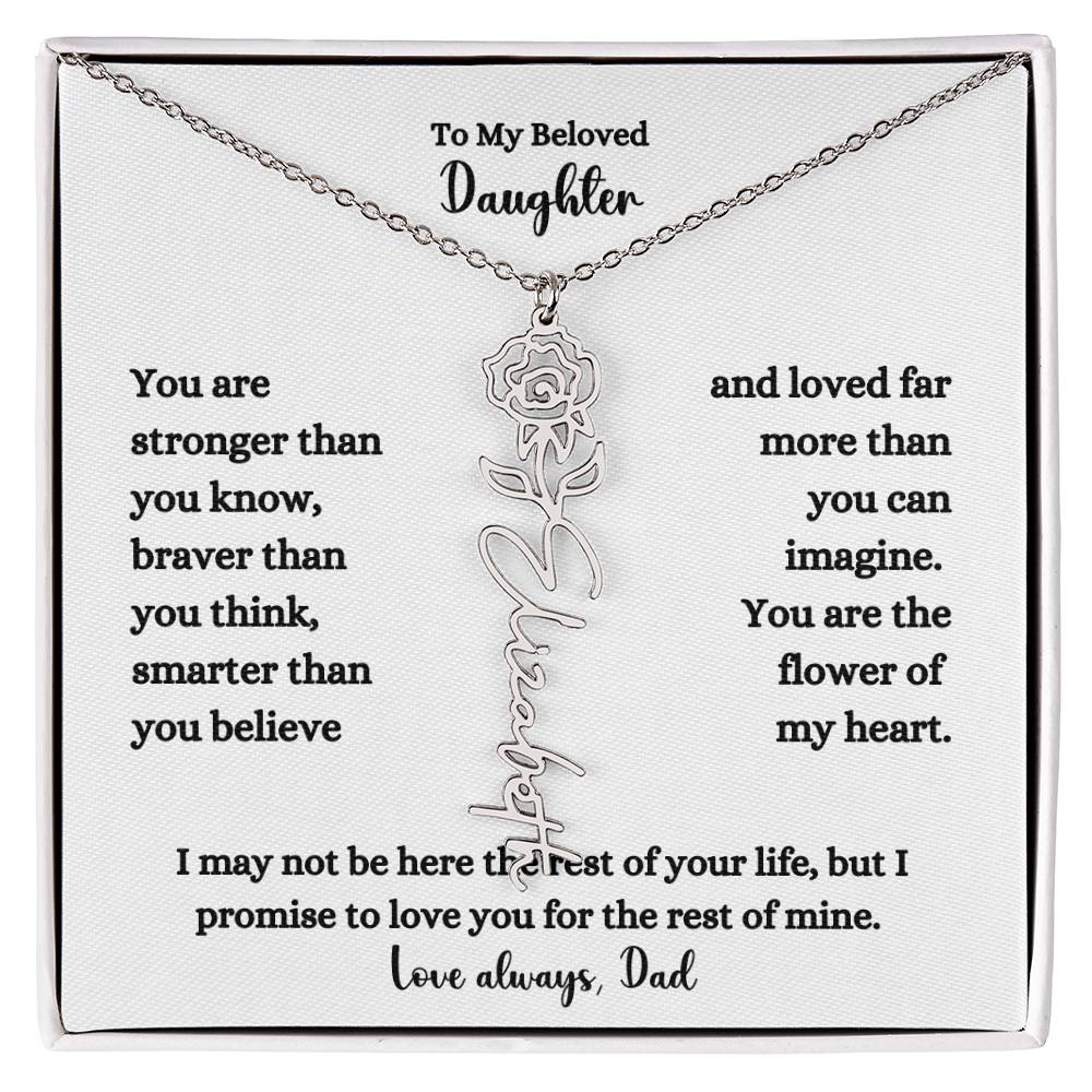 FLOWER NAME NECKLACE FROM DAD