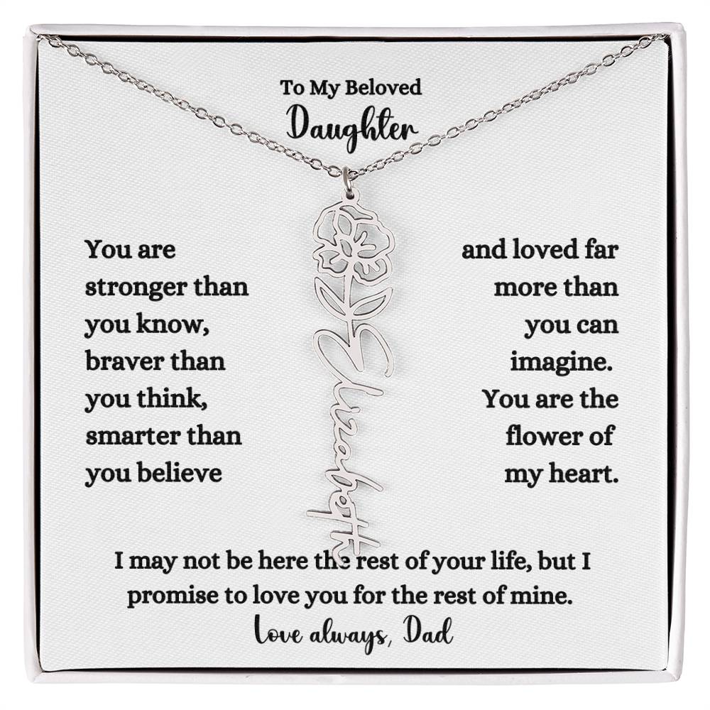 FLOWER NAME NECKLACE FROM DAD