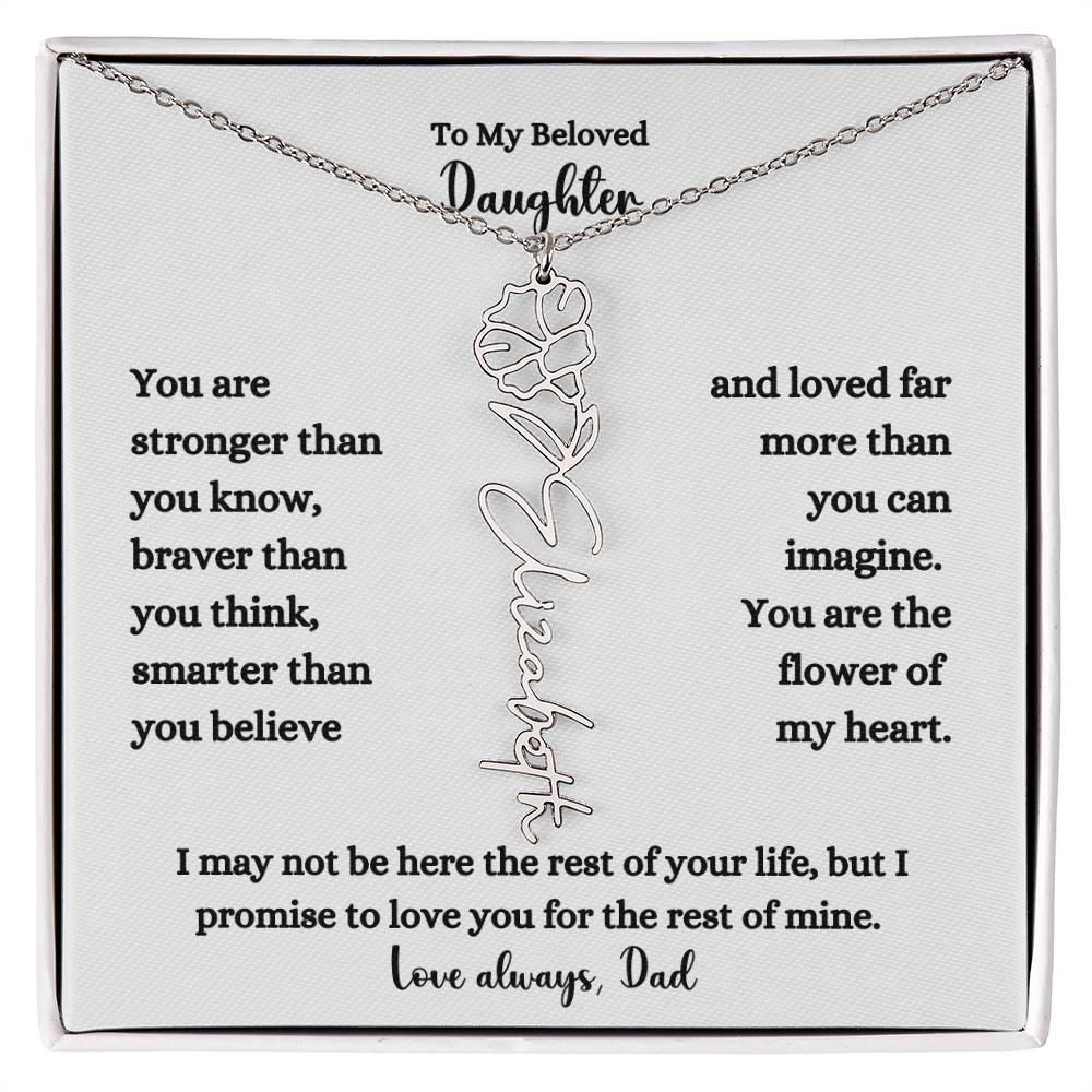 FLOWER NAME NECKLACE FROM DAD