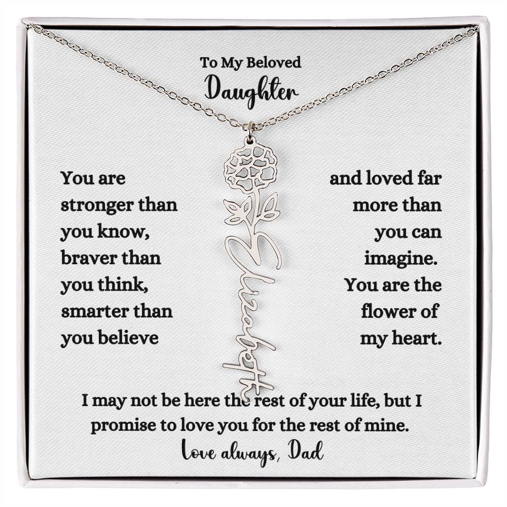 FLOWER NAME NECKLACE FROM DAD