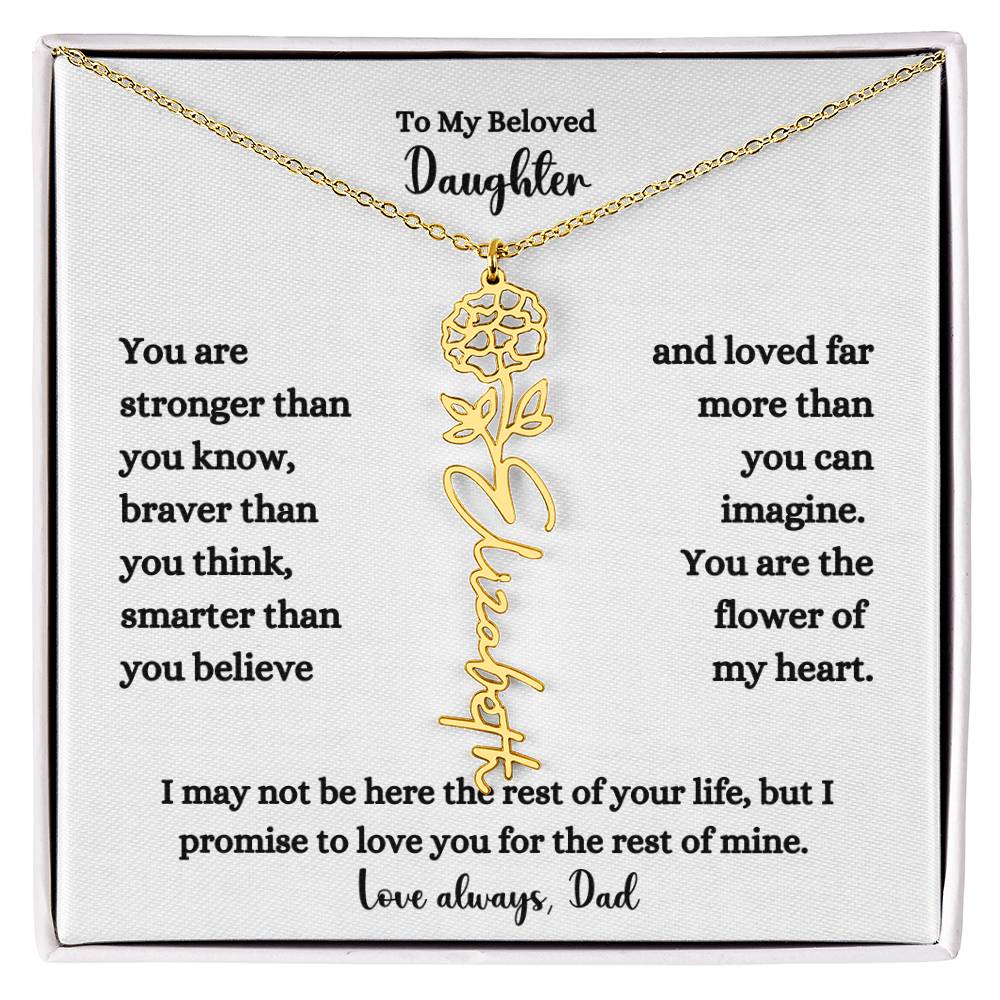 FLOWER NAME NECKLACE FROM DAD