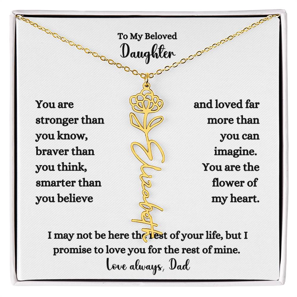 FLOWER NAME NECKLACE FROM DAD