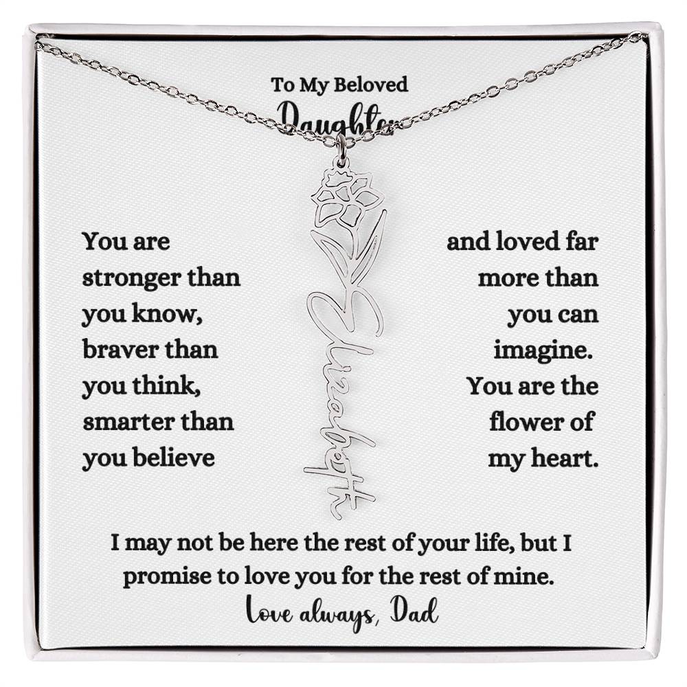 FLOWER NAME NECKLACE FROM DAD