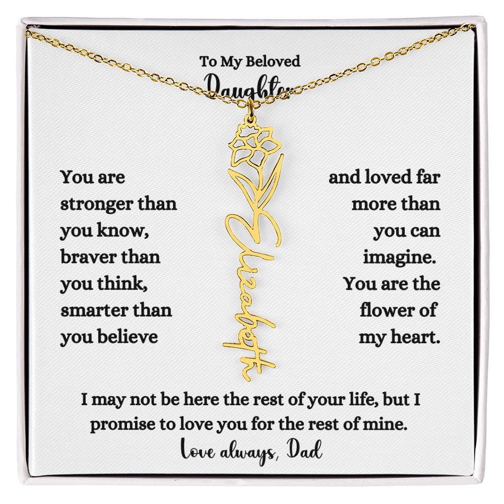 FLOWER NAME NECKLACE FROM DAD