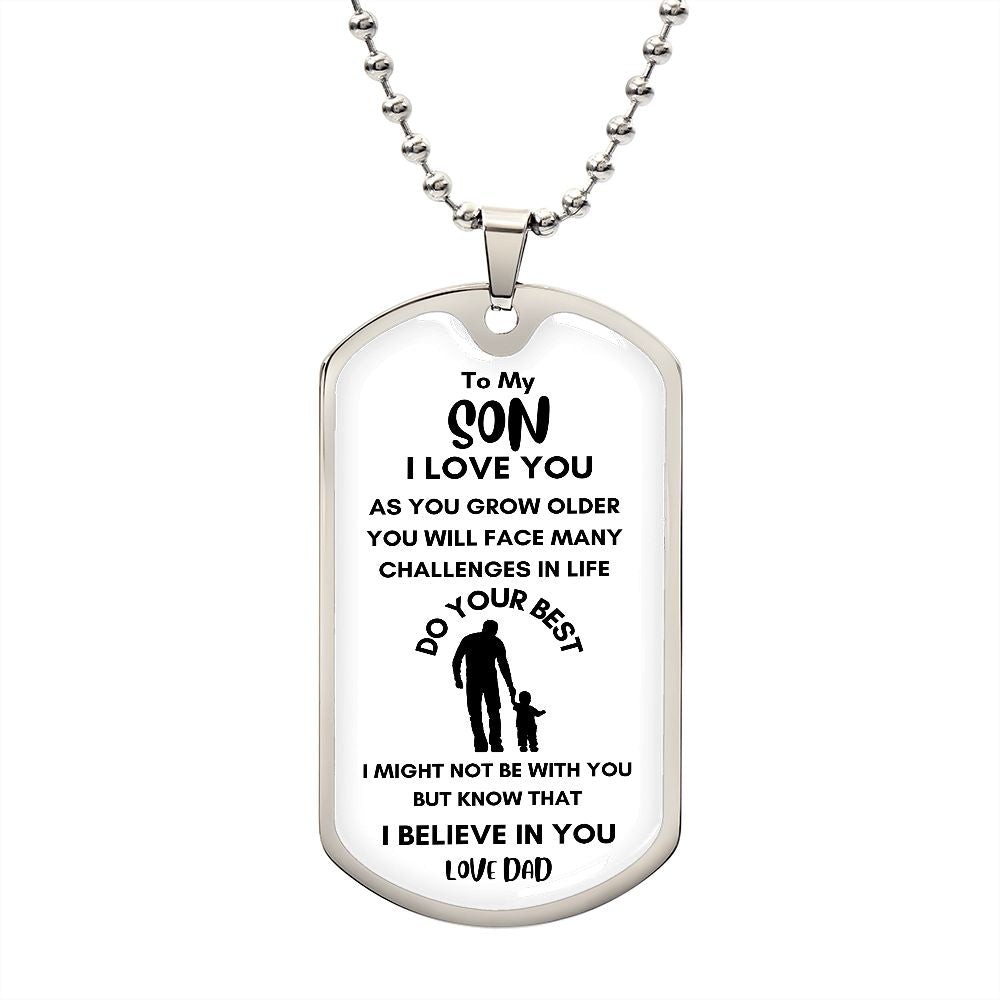 Son dog hot sale tag necklace