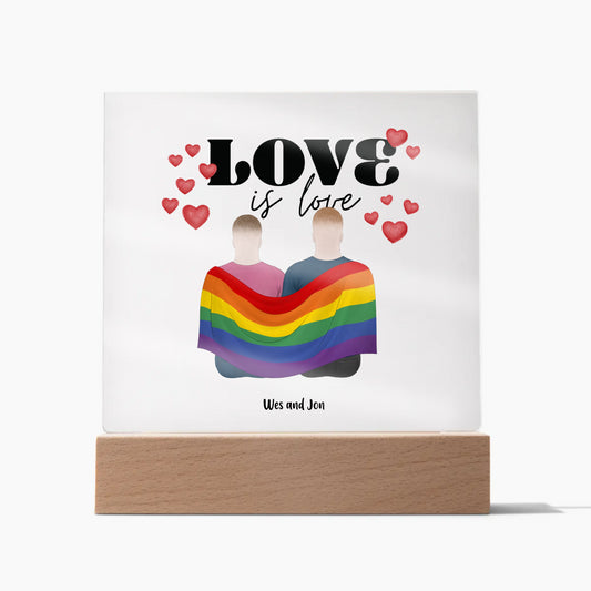 PRIDE CUSTOMIZABLE COUPLES | ACRYLIC PLAQUE